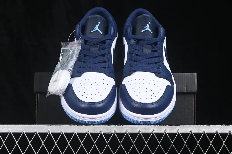 All categories Air Jordan Jordan series basketball shoes Air Jordan 1 Low Air Jordan 1 Low AJ1 Joe 1 white and blue low-top retro cultural basketball shoes 553558-404